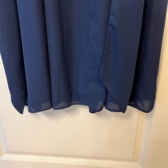 Show Me Your Mumu - Lauren Tie Maxi Dress in Rich Navy Crisp, Size L - Picture 10 of 14